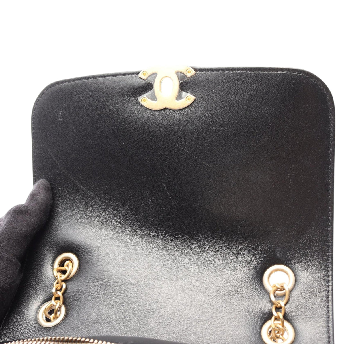 Chanel CC Quilted Lambskin Chain Melody Backpack