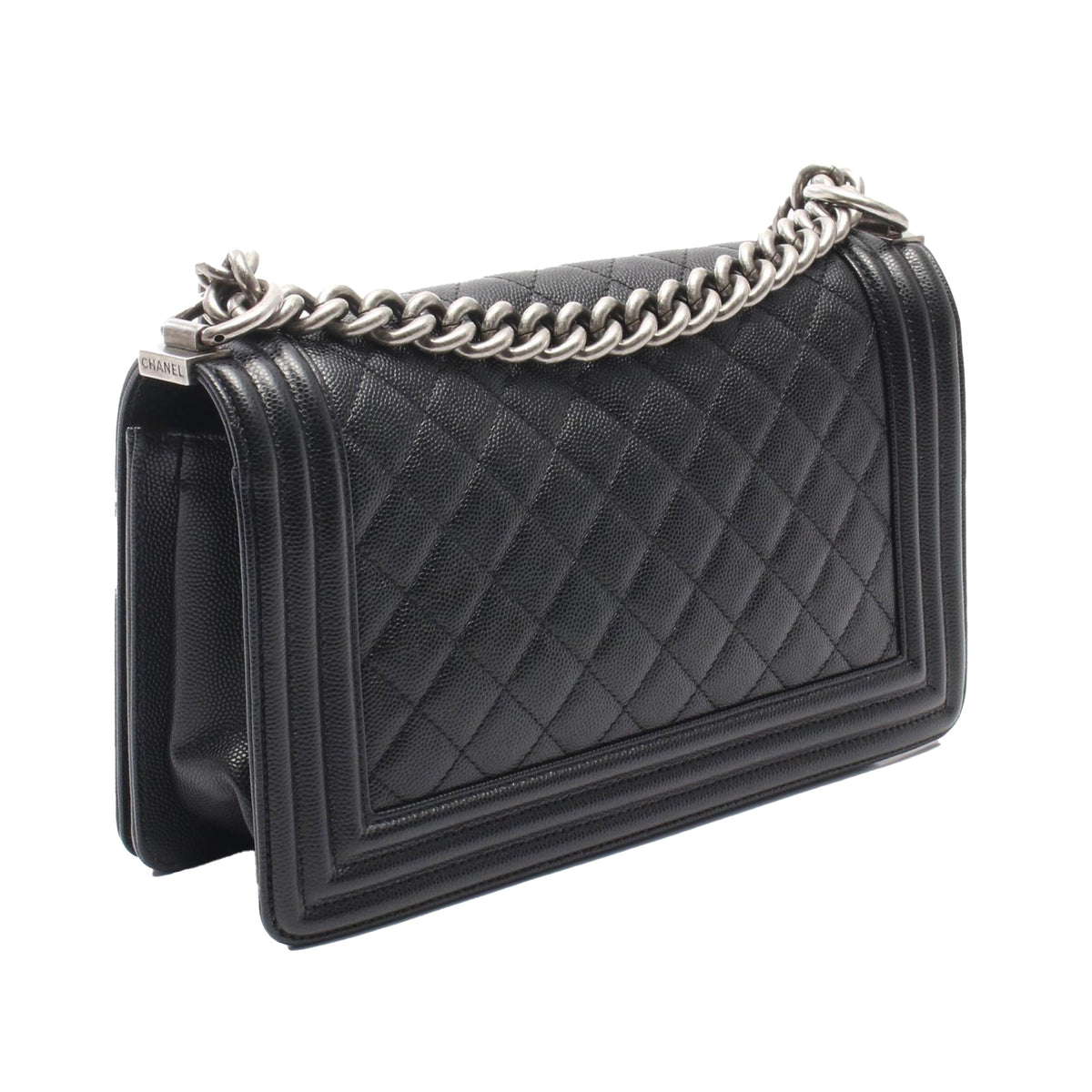 Chanel Old Medium Quilted Caviar Boy Flap