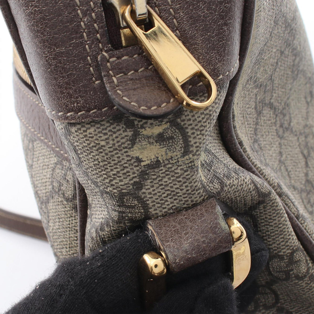 Gucci GG Supreme Ophidia Crossbody — Beige