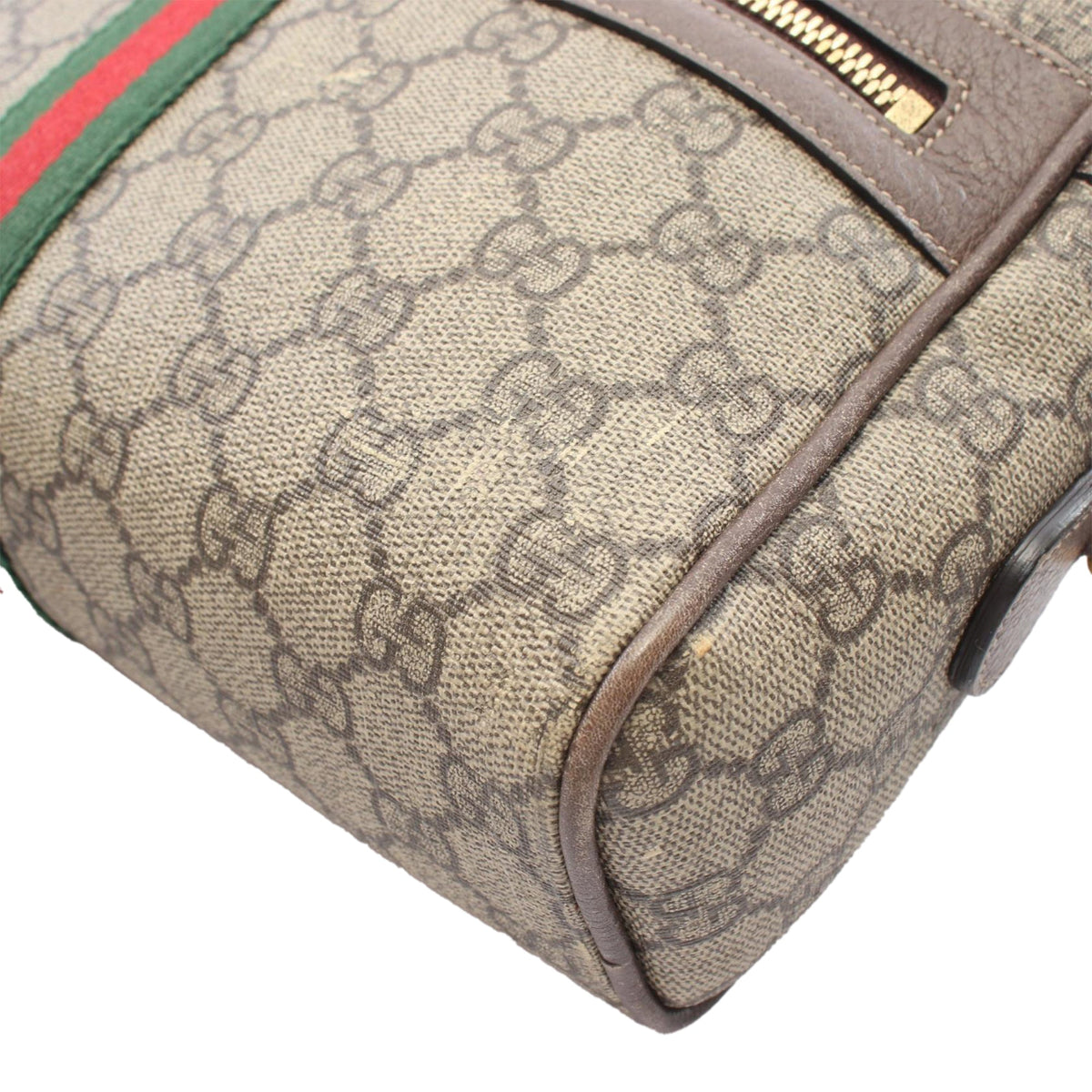 Gucci GG Supreme Ophidia Crossbody — Beige