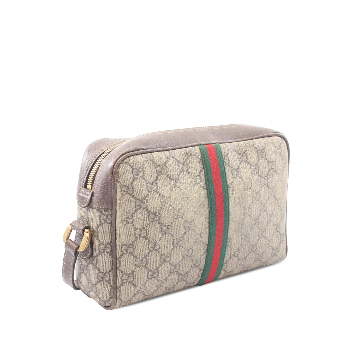 Gucci GG Supreme Ophidia Crossbody — Beige