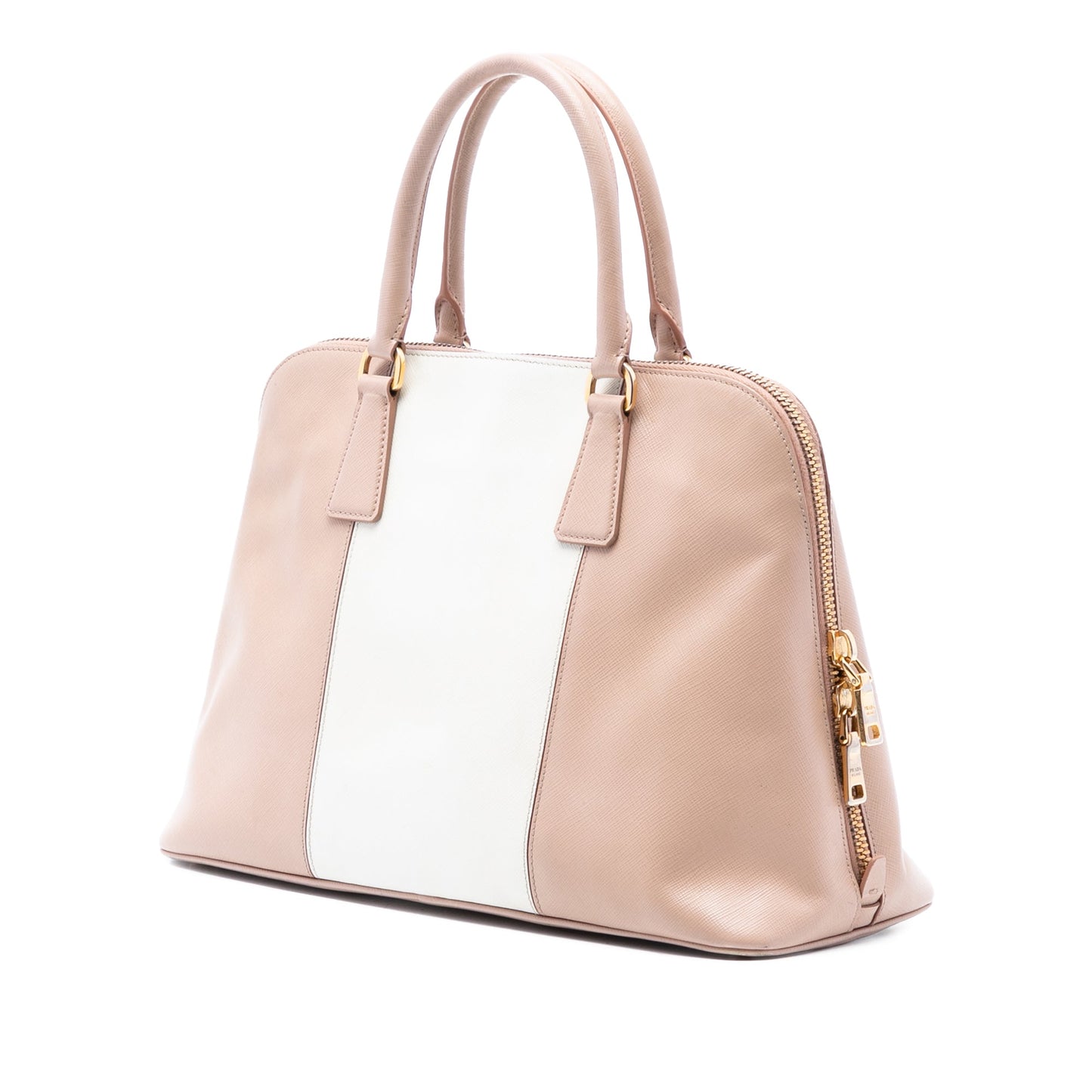 Prada Medium Bicolor Saffiano Lux Promenade Satchel