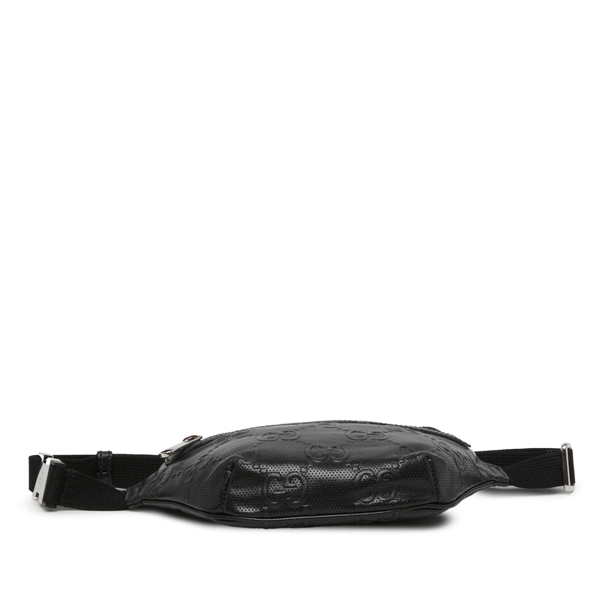 Gucci GG Embossed Perforated Calfskin Belt Bag — Black