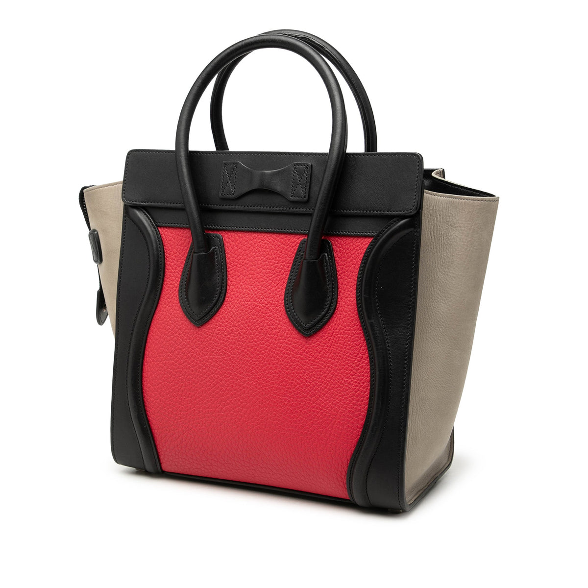 Celine Micro Tricolor Leather Luggage Tote
