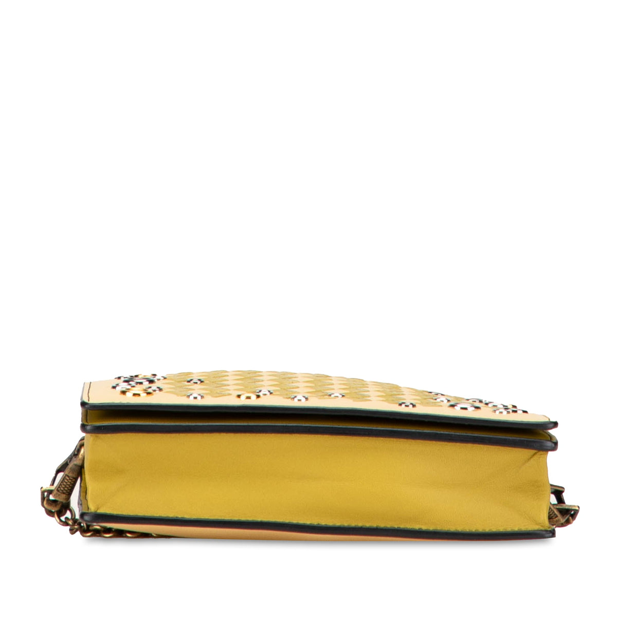 Bottega Veneta Nappa Intrecciato Studded Wallet on Chain