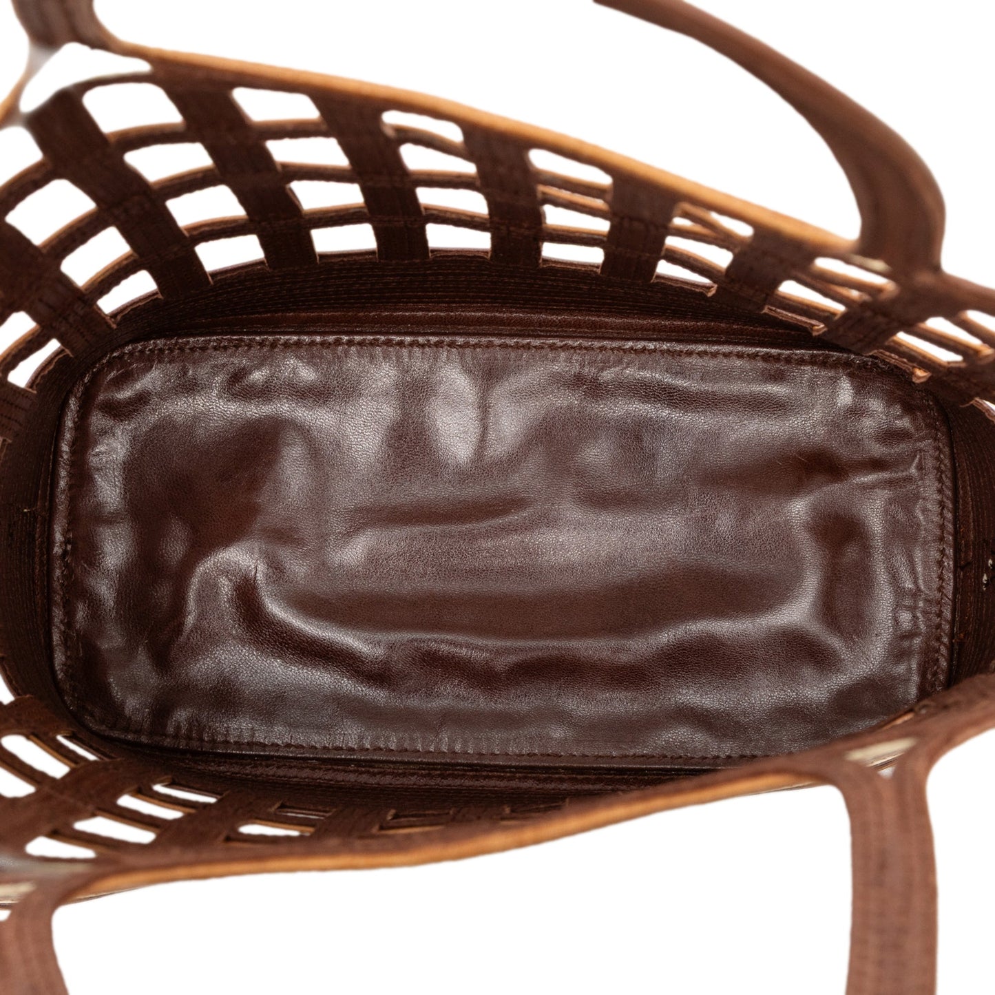Prada Mini Leather Lattice Tote