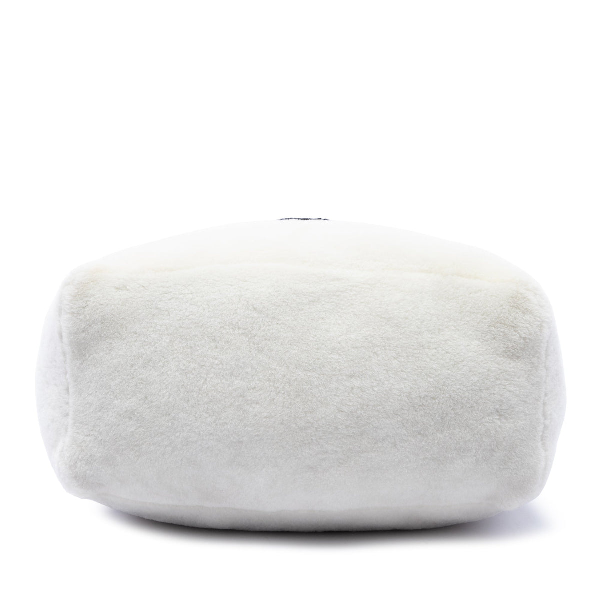 Prada Shearling Logo Tote — White