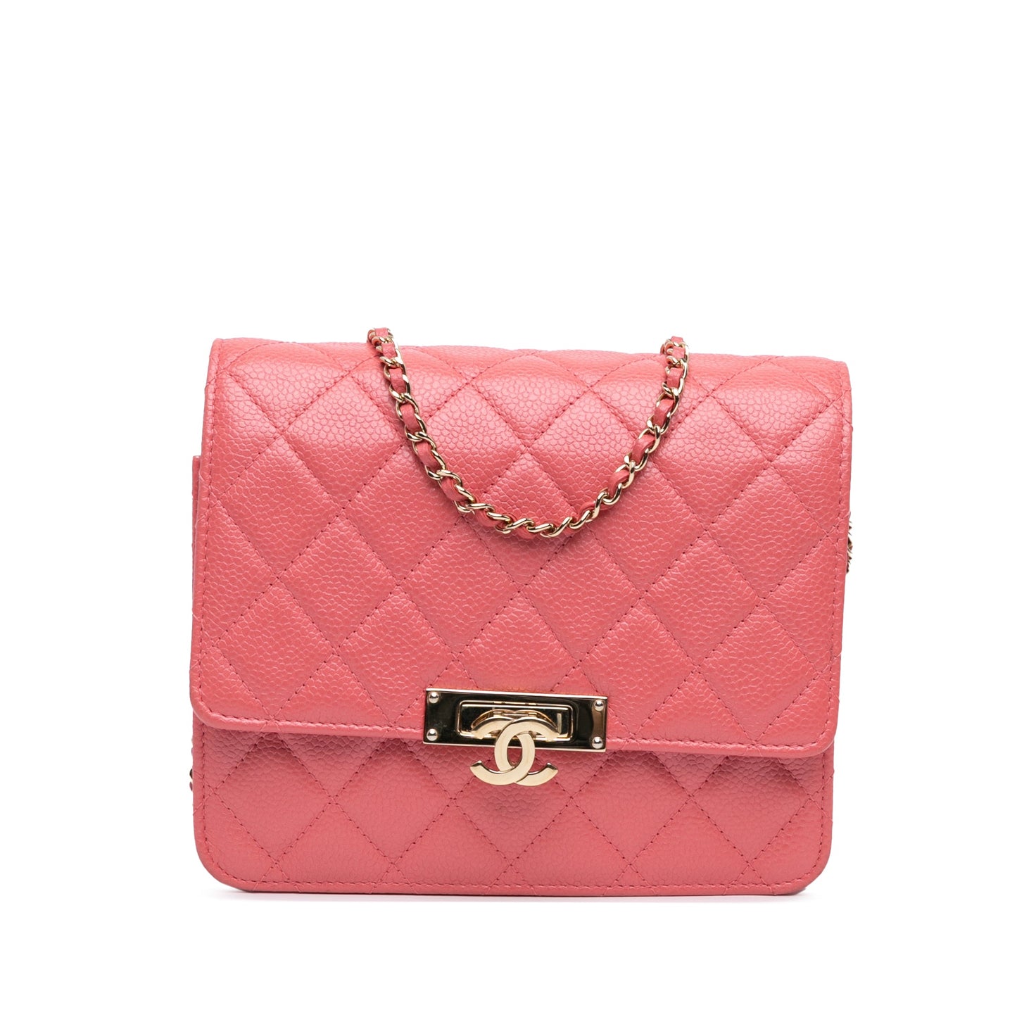Chanel Quilted Caviar Golden Class Wallet On Chain