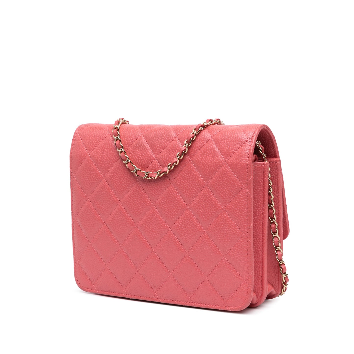 Chanel Quilted Caviar Golden Class Wallet On Chain