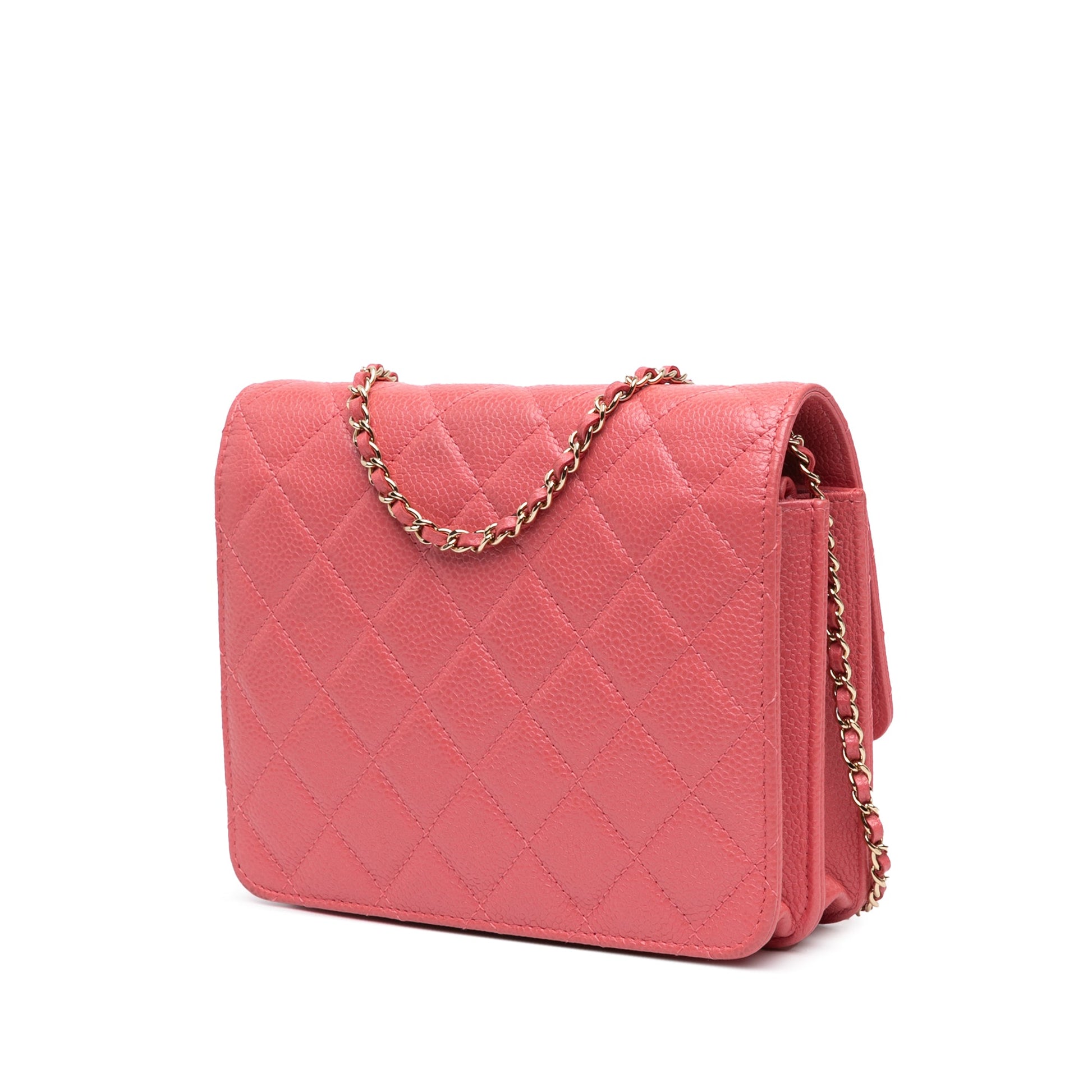 Chanel Quilted Caviar Golden Class Wallet On Chain