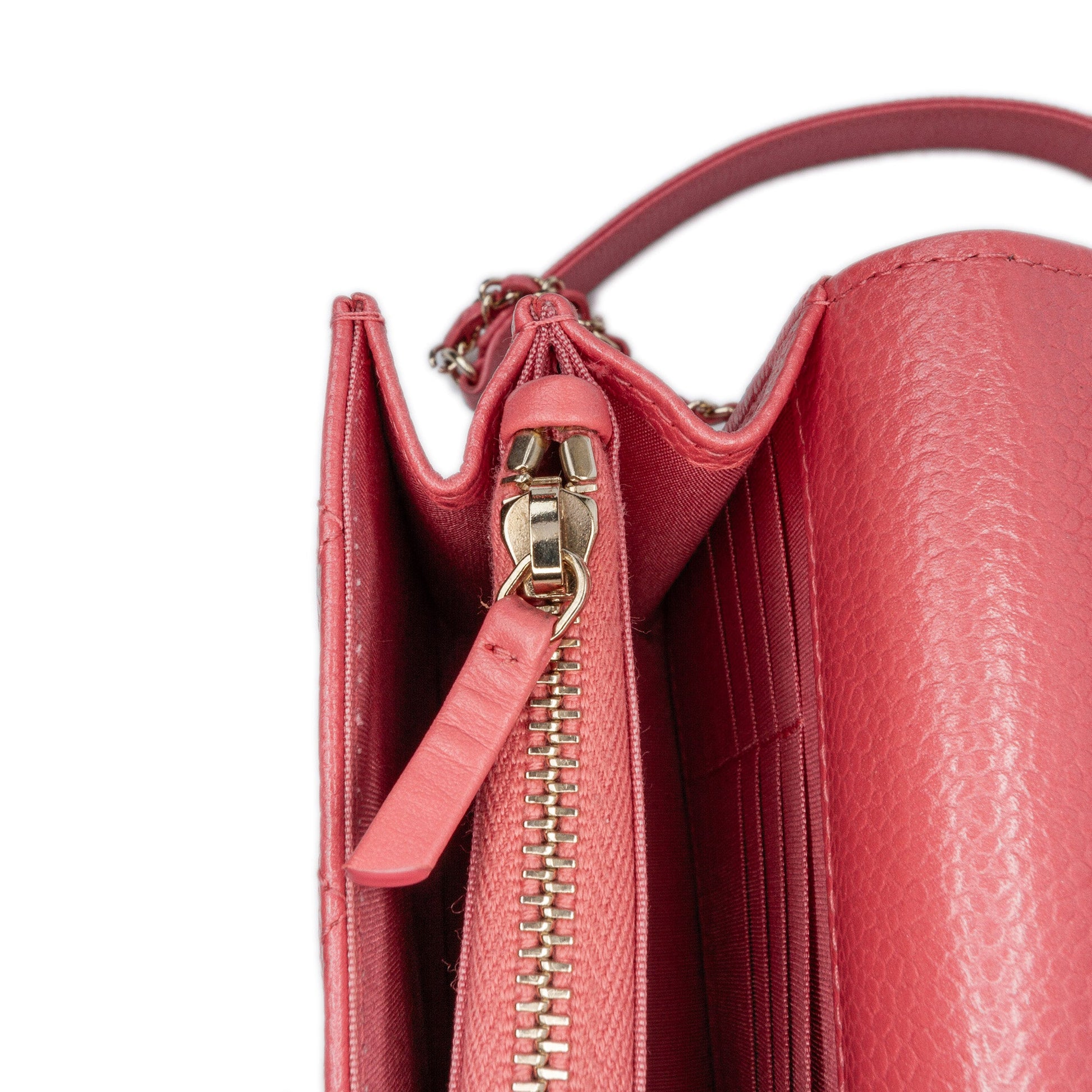 Chanel Quilted Caviar Golden Class Wallet On Chain