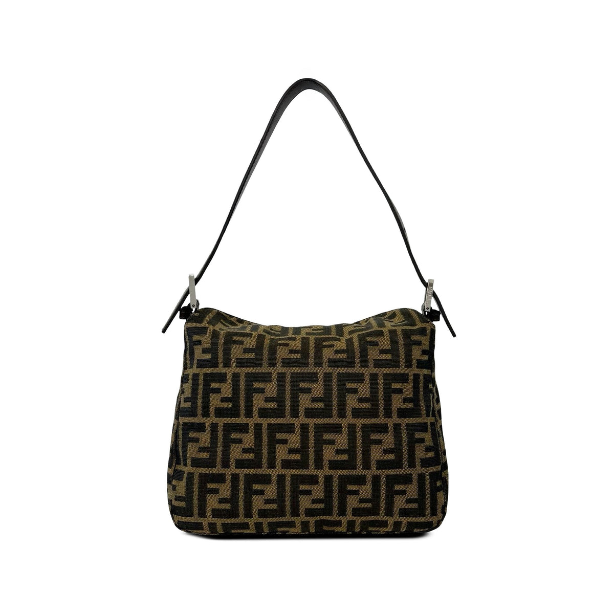 Fendi Zucca Canvas Shoulder Bag — Brown