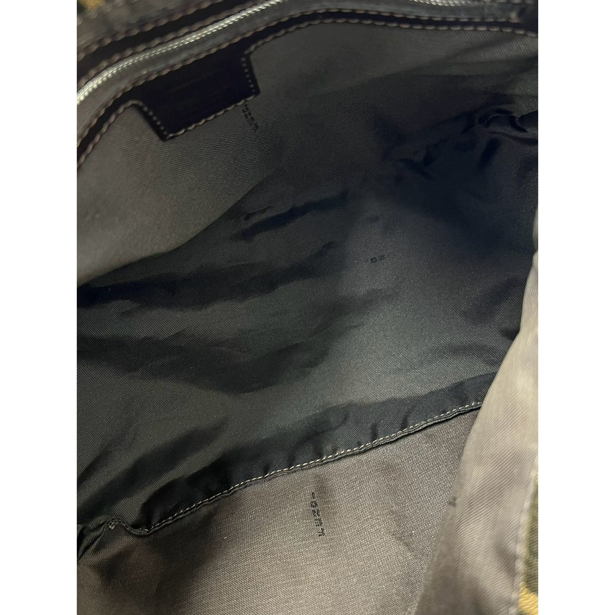 Fendi Zucca Canvas Shoulder Bag — Brown