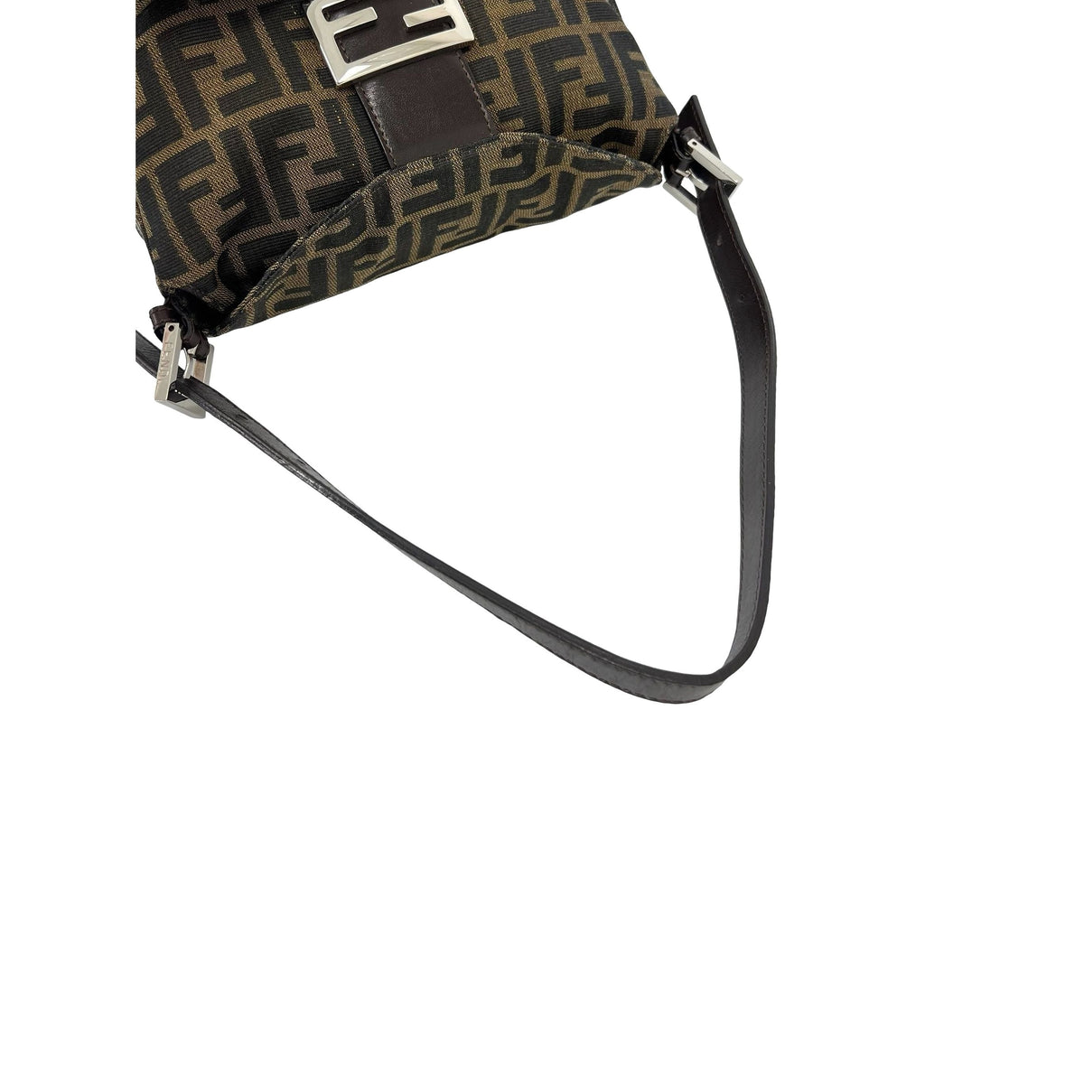 Fendi Zucca Canvas Shoulder Bag — Brown