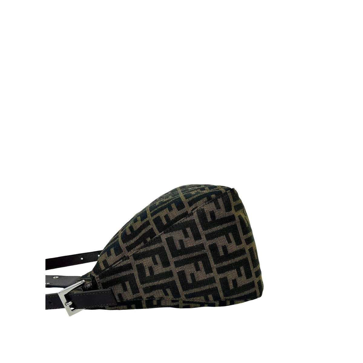Fendi Zucca Canvas Shoulder Bag — Brown