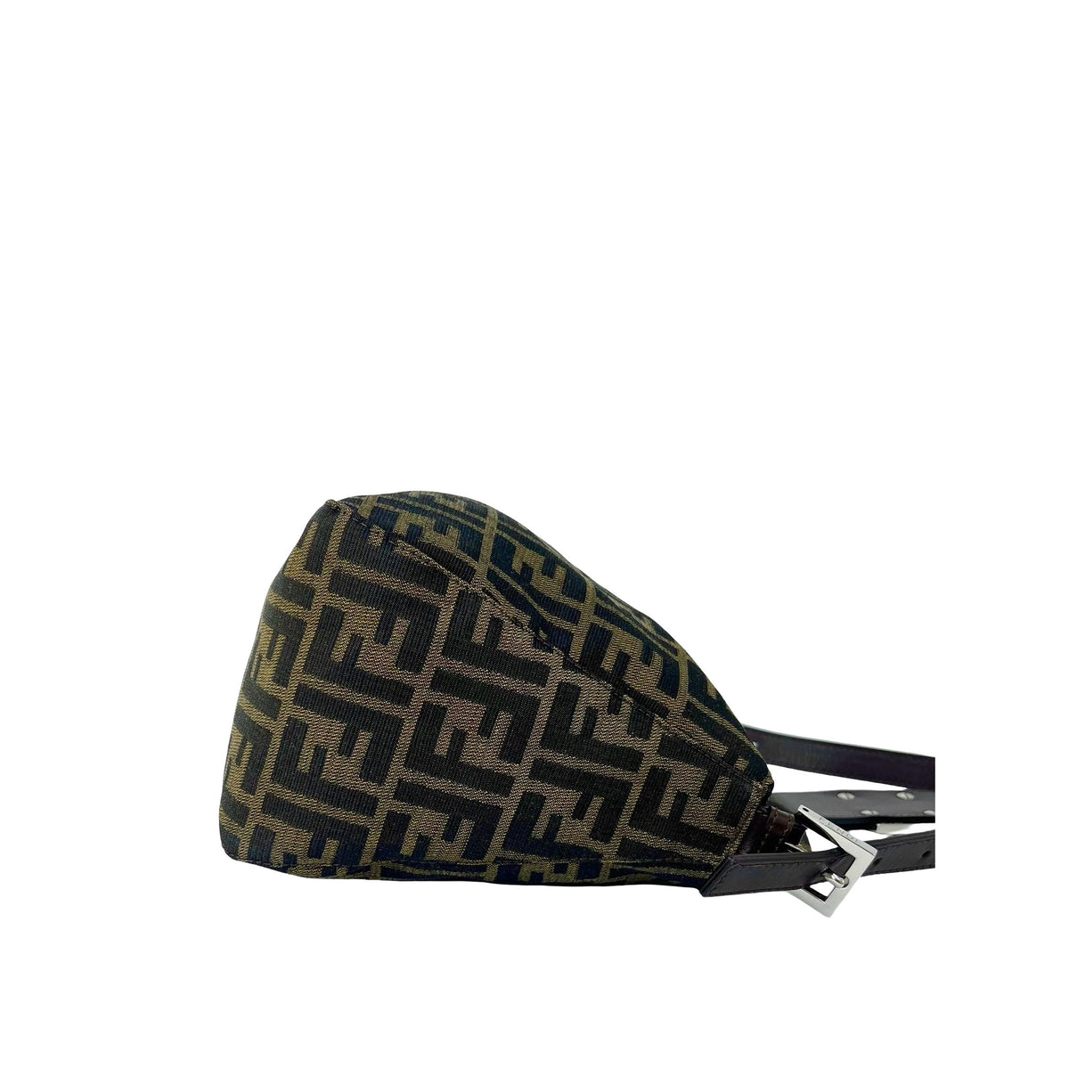 Fendi Zucca Canvas Shoulder Bag — Brown