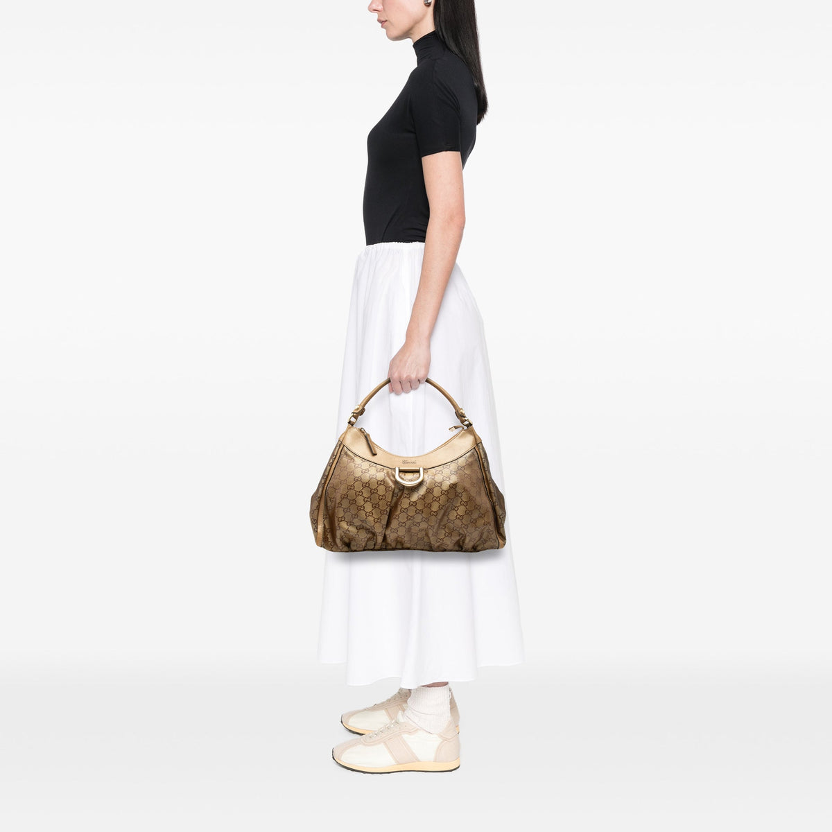 Gucci GG Crystal Abbey D Ring Shoulder Bag