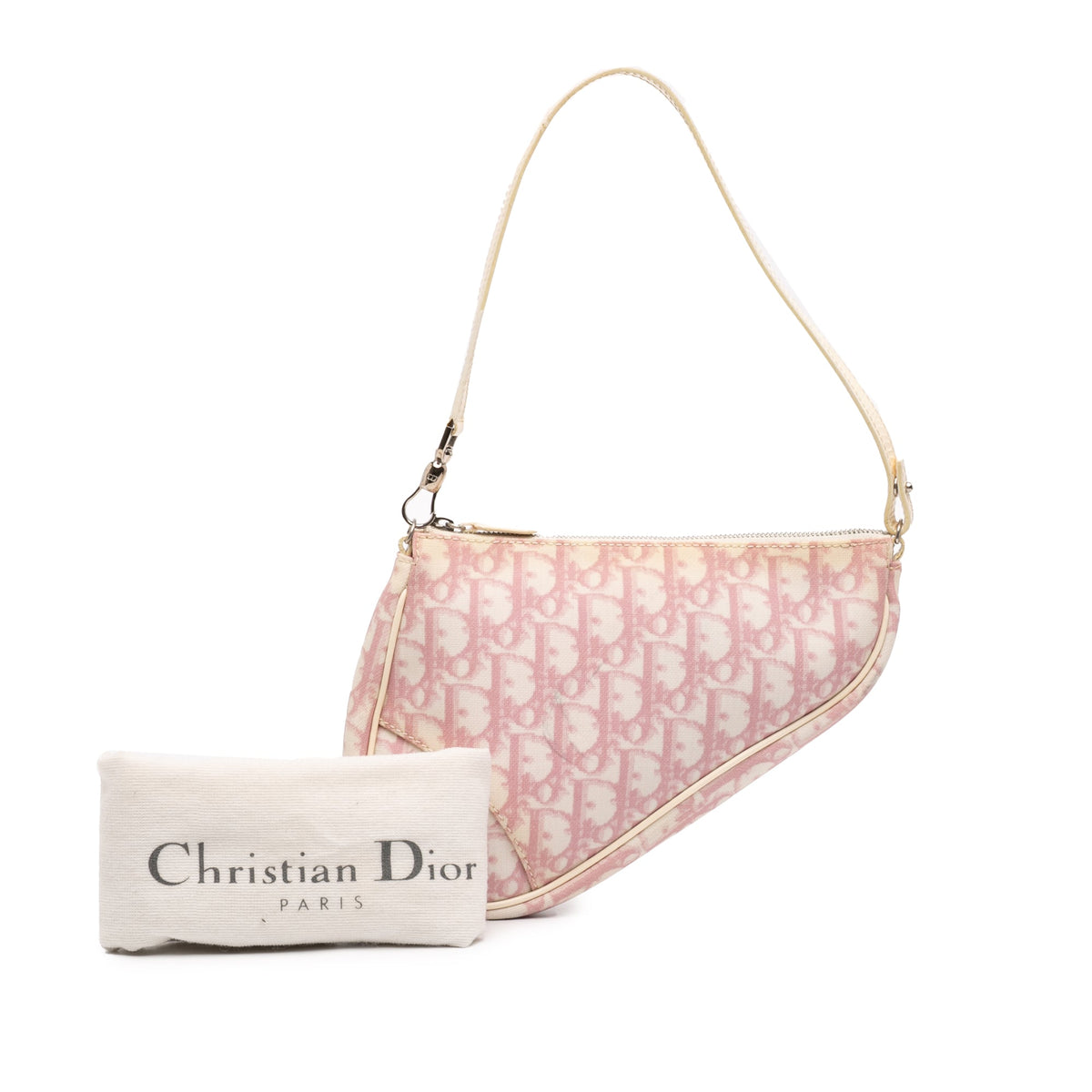 Dior Mini Diorissimo Coated Canvas Saddle Pochette