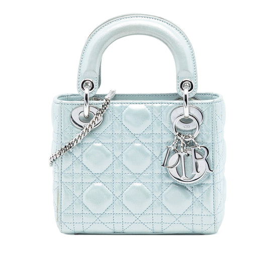 Dior Mini Iridescent Lambskin Cannage Lady Dior