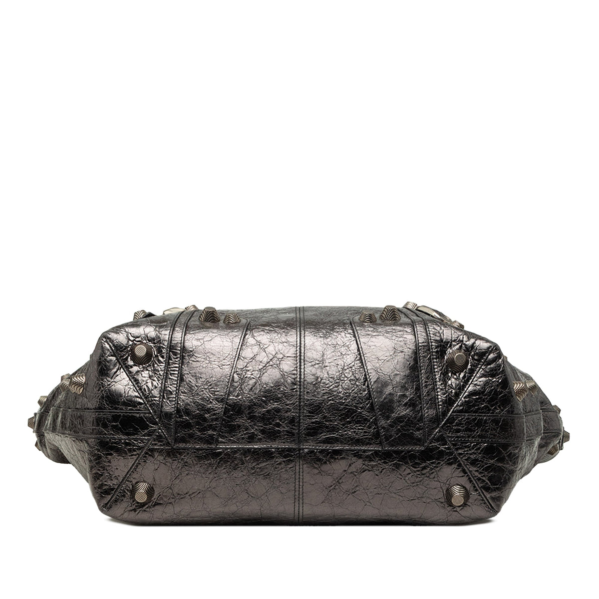 Balenciaga Medium Metallic Crinkled Lambskin Le Cagole Carry All Tote