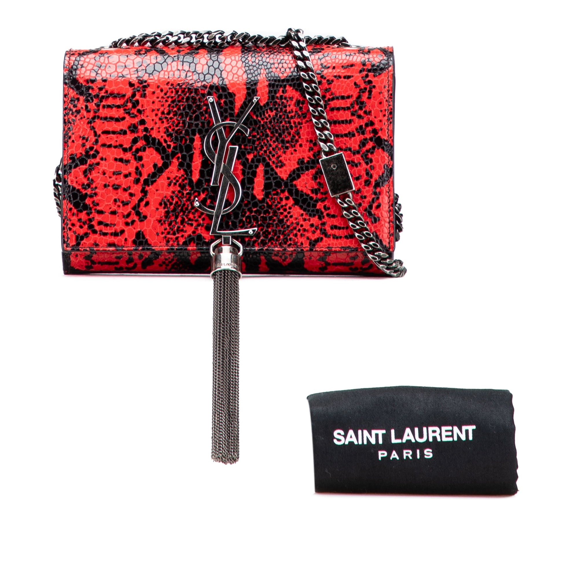 Saint Laurent Small Embossed Calfskin Classic Monogram Kate Crossbody