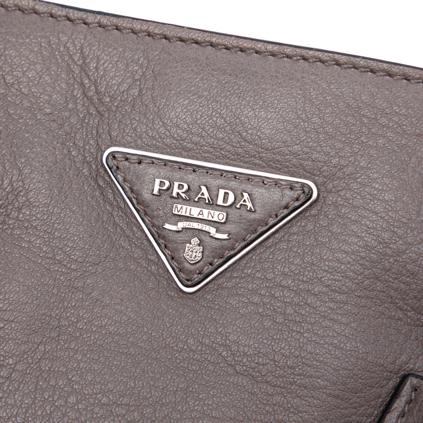 Prada Bicolor Cervo Deerskin Side Zip Convertible Tote