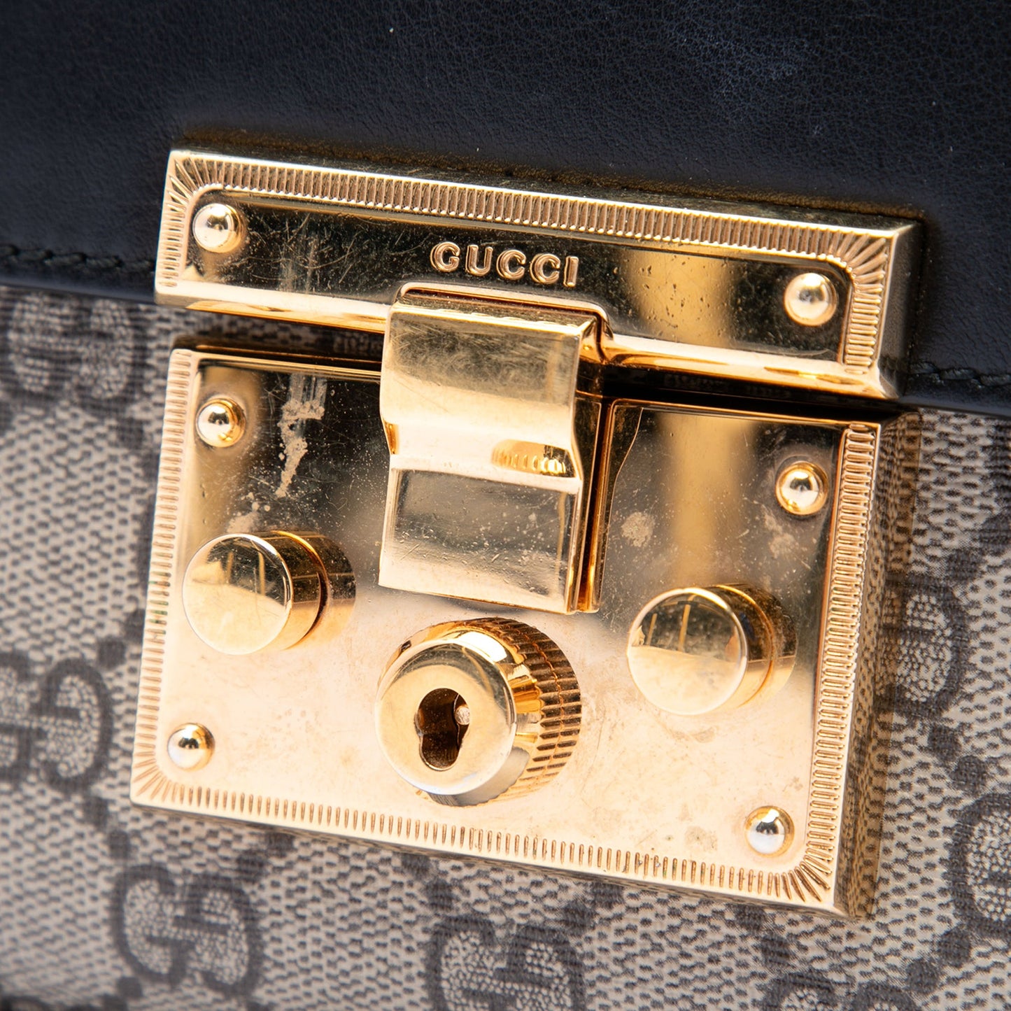 Gucci Small GG Supreme Padlock Crossbody