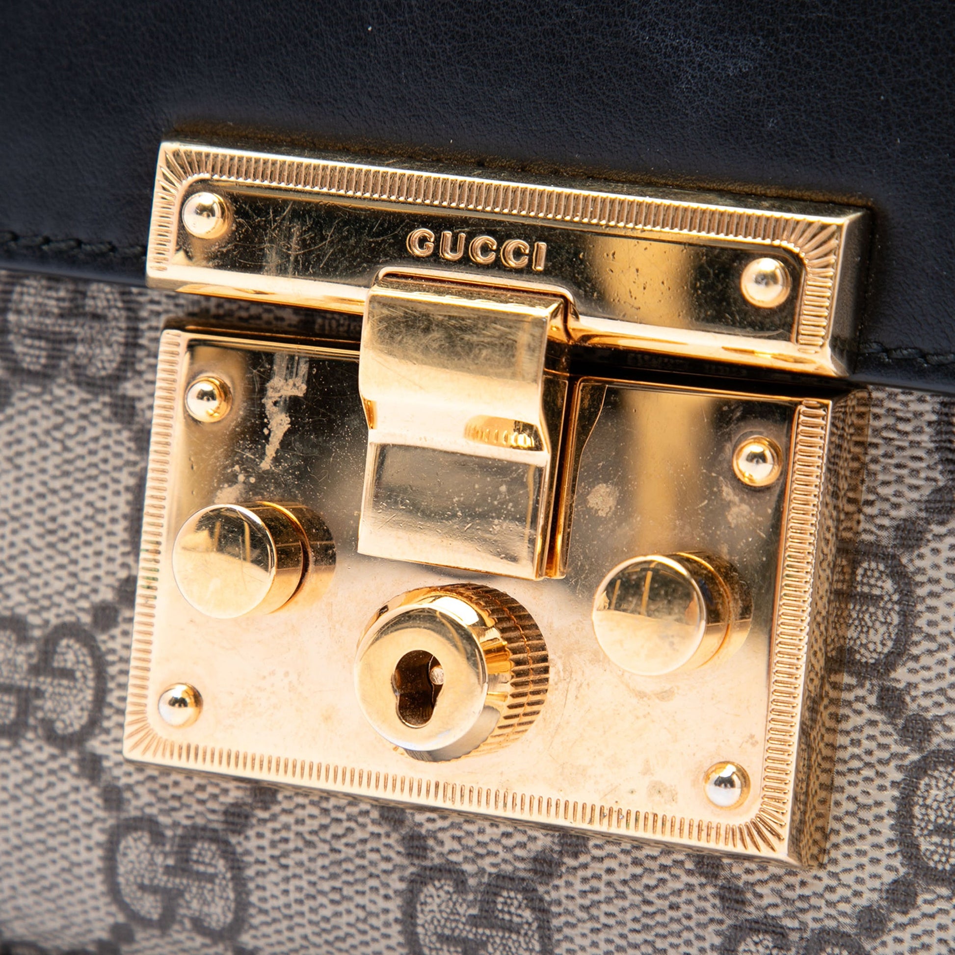 Gucci Small GG Supreme Padlock Crossbody