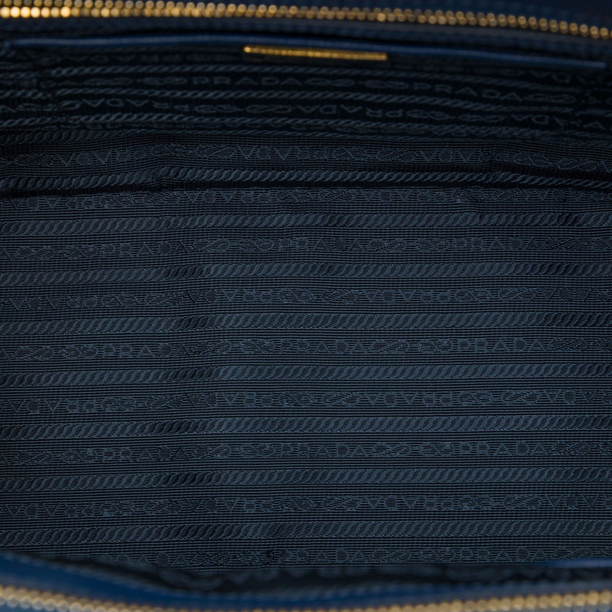 Prada Large Saffiano Lux Galleria Double Zip Tote — Blue