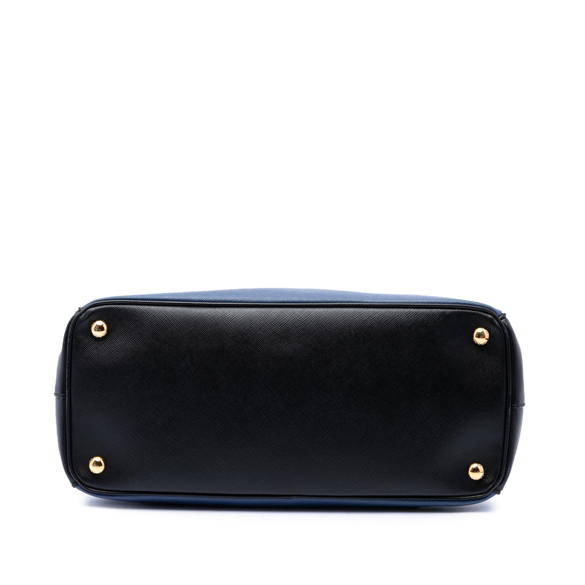 Prada Medium Bicolor Saffiano Lux Galleria Double Zip Satchel — Blue