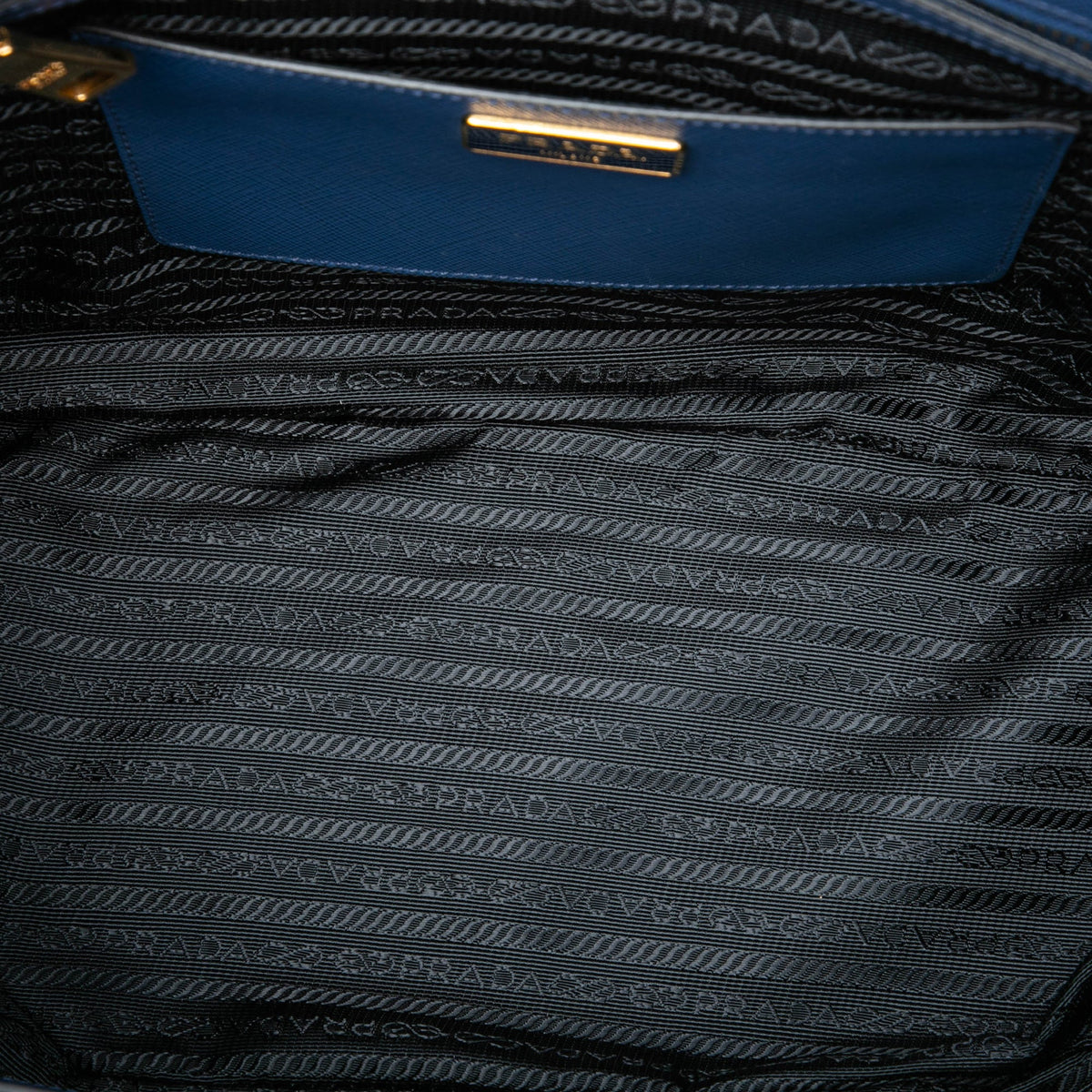 Prada Medium Bicolor Saffiano Lux Galleria Double Zip Satchel — Blue