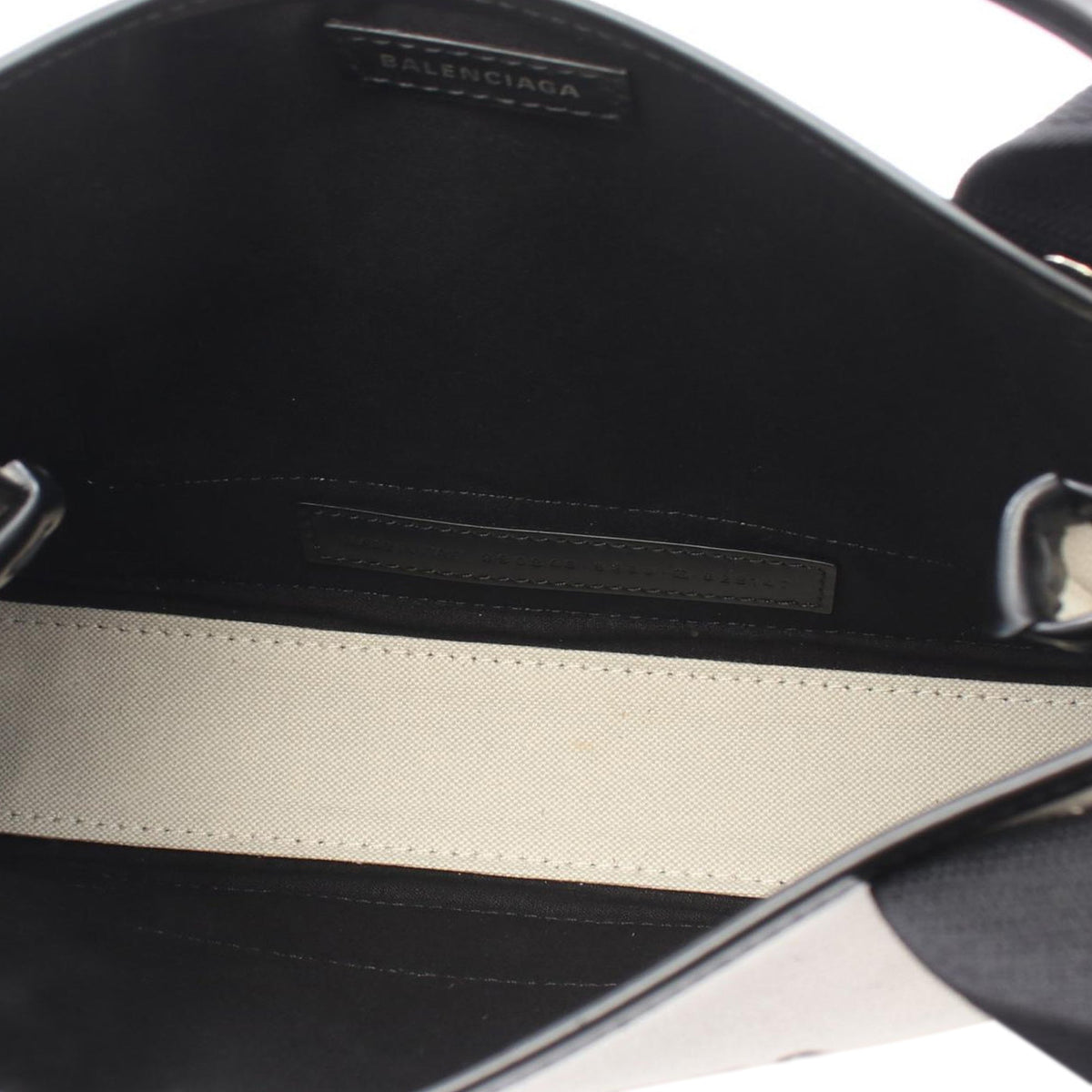 Balenciaga Canvas Navy Cabas Satchel XS