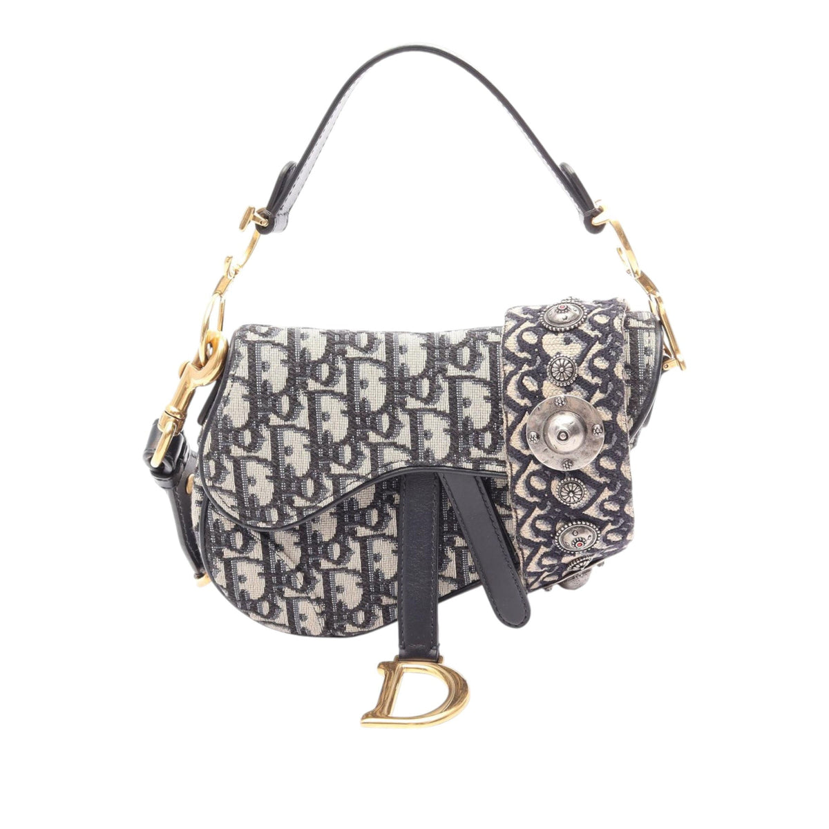 Dior Mini Oblique Canvas Saddle Bag