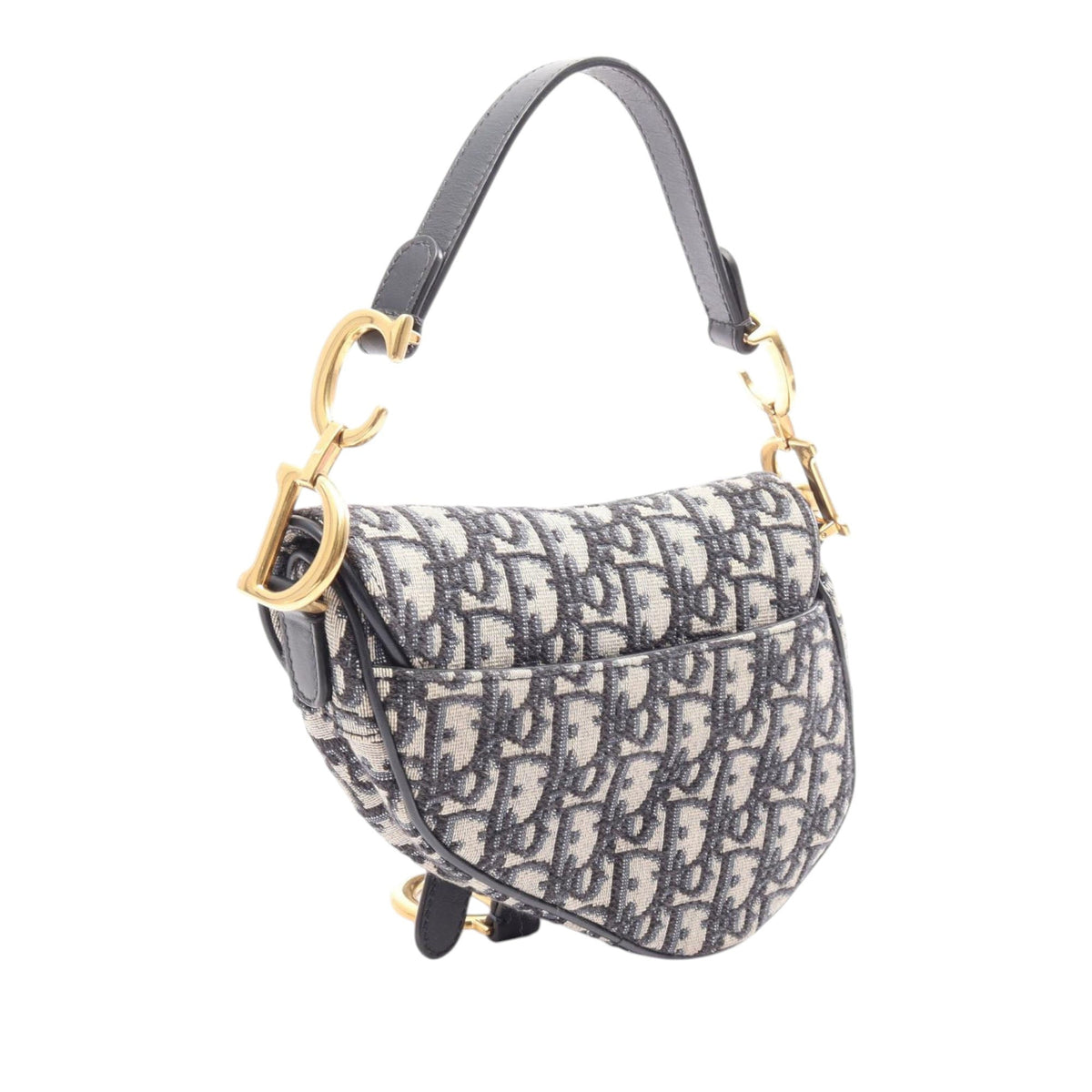 Dior Mini Oblique Canvas Saddle Bag
