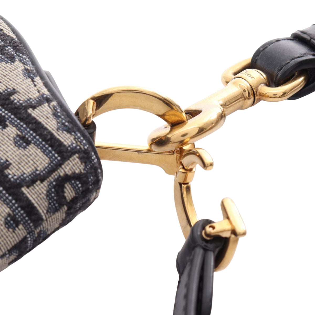 Dior Mini Oblique Canvas Saddle Bag