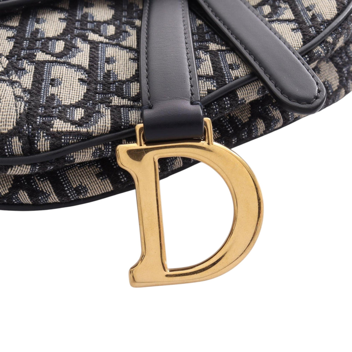 Dior Mini Oblique Canvas Saddle Bag