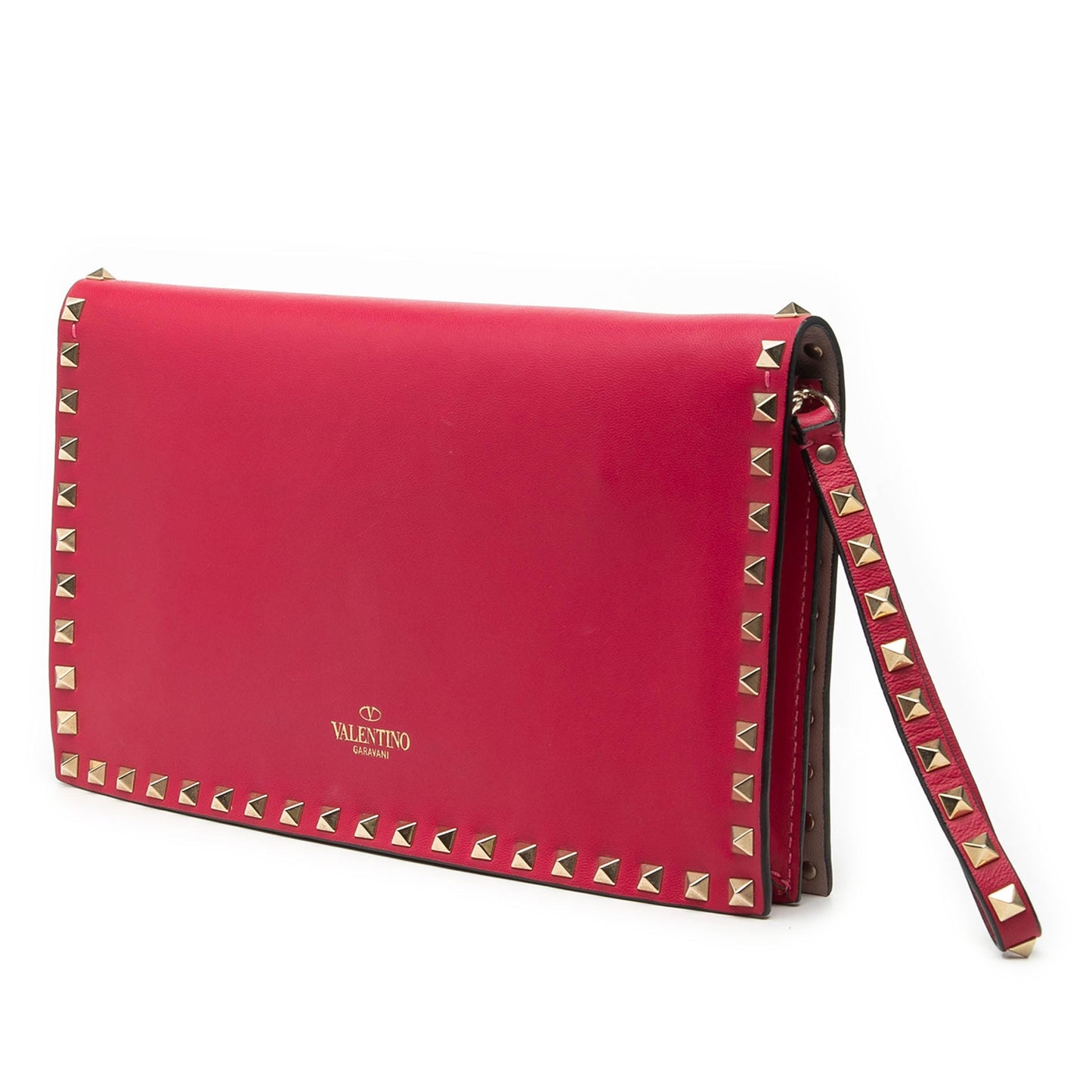 Valentino Nappa Rockstud Wristlet Clutch