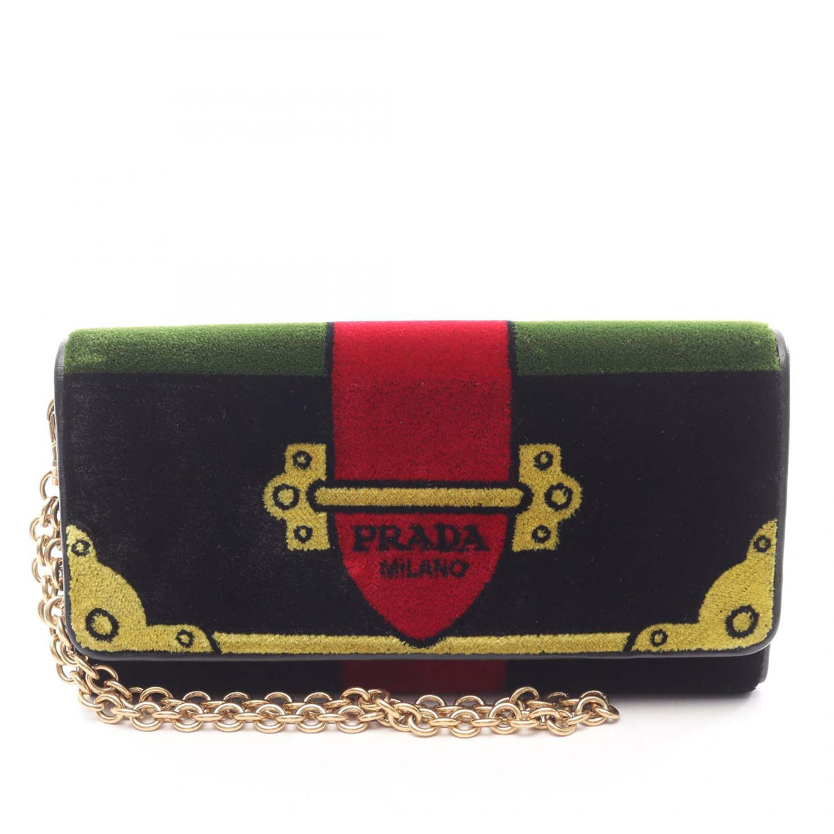 Prada Velvet cahier Wallet on Chain