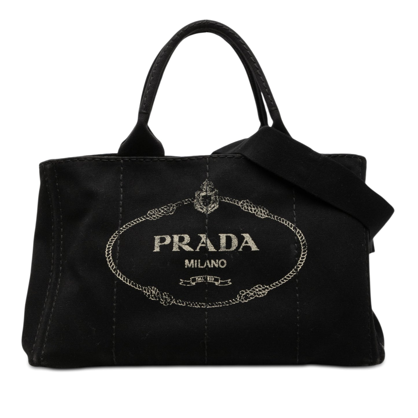 Prada Canvas Canapa Logo Satchel