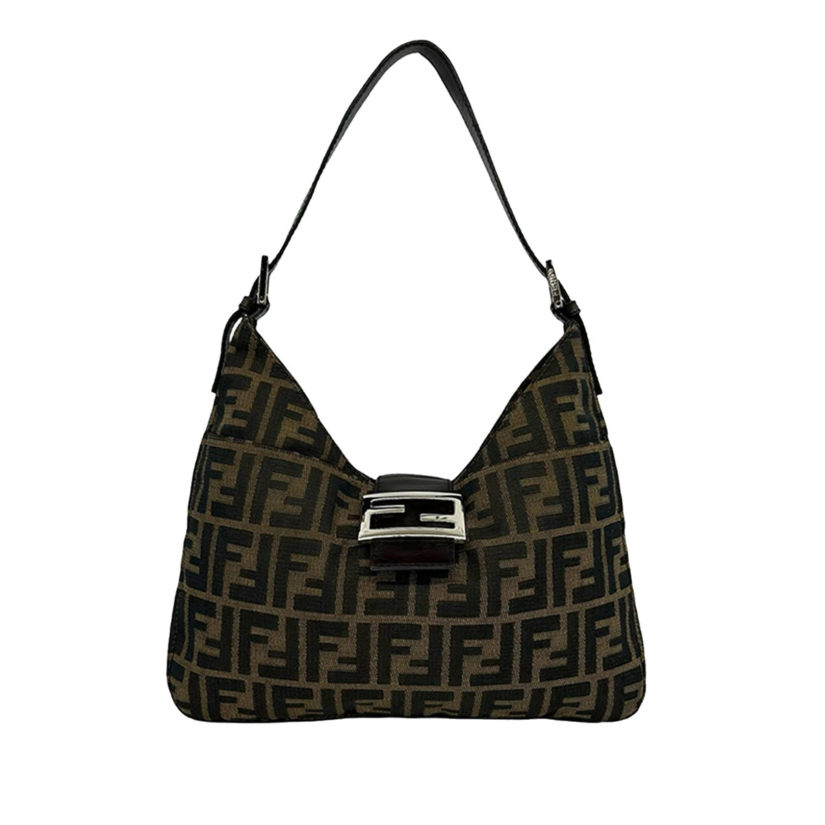 Fendi Zucca Canvas Shoulder Bag