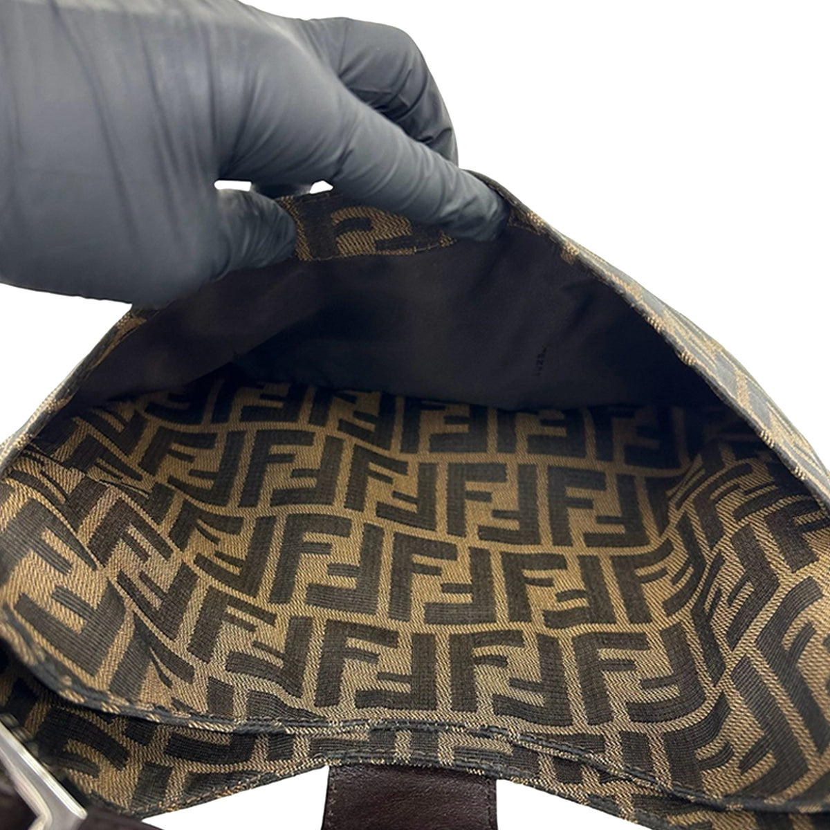 Fendi Zucca Canvas Shoulder Bag