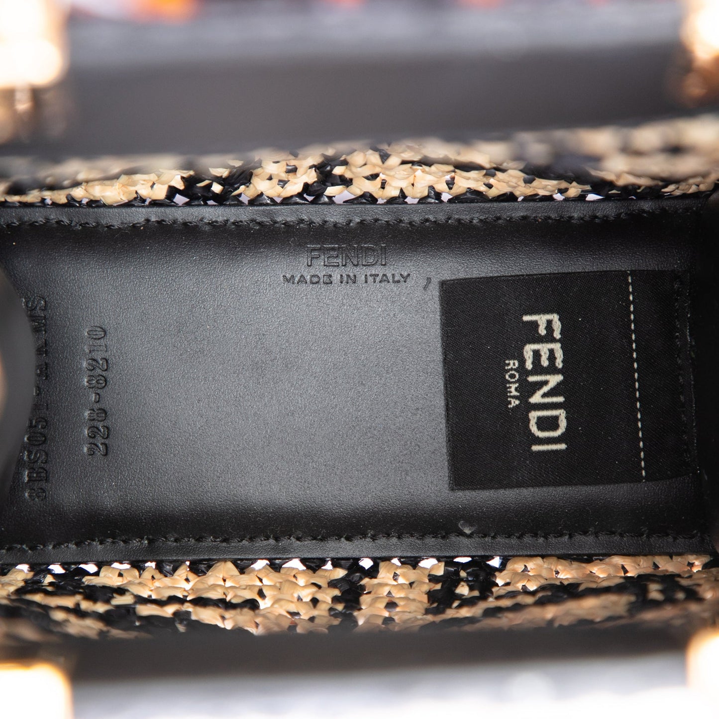 Fendi Mini Zucca Raffia Sunshine Shopper Tote