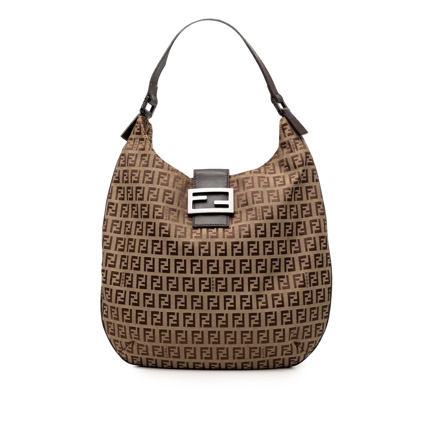 Fendi Zucchino Canvas Shoulder Bag