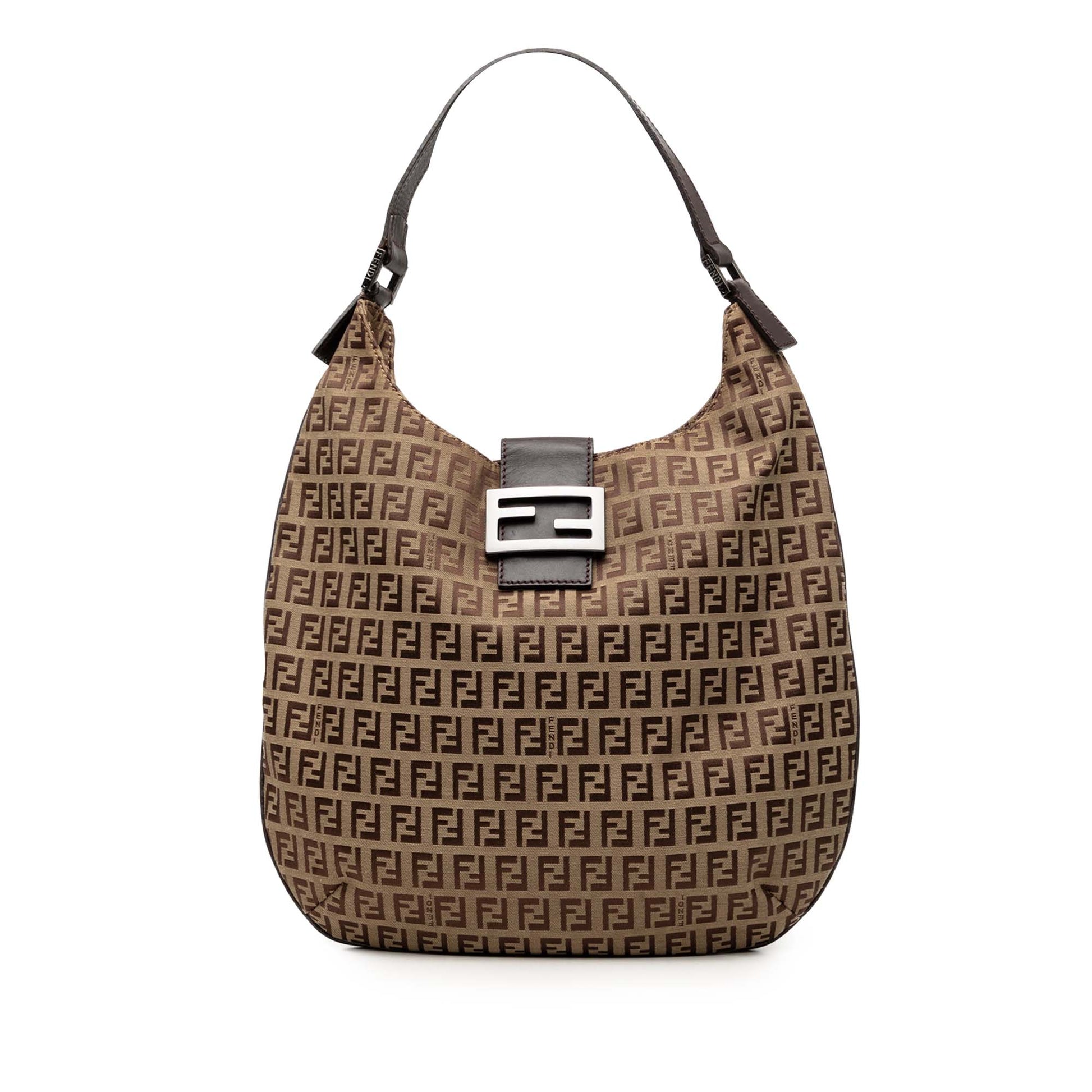 Fendi Zucchino Canvas Shoulder Bag