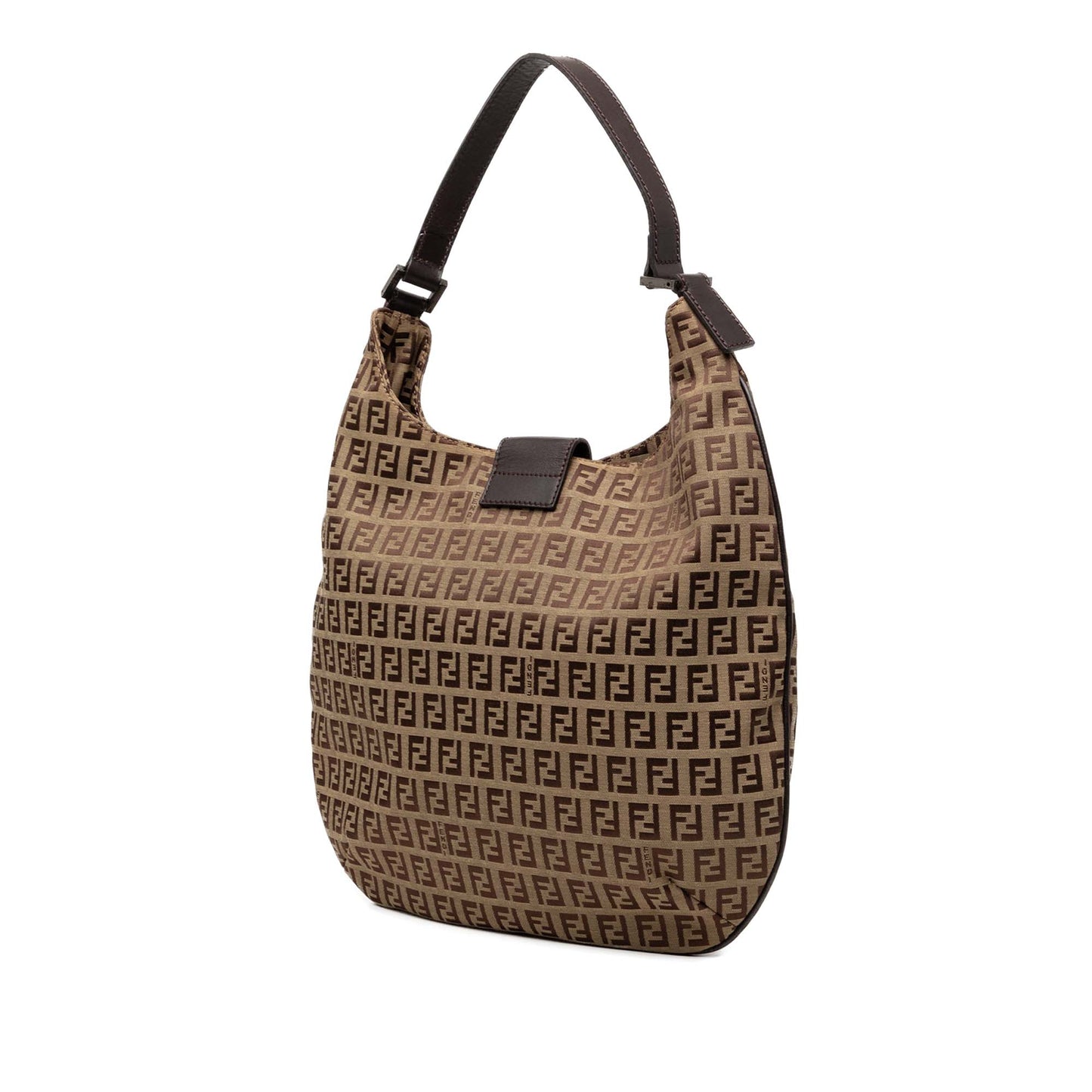 Fendi Zucchino Canvas Shoulder Bag