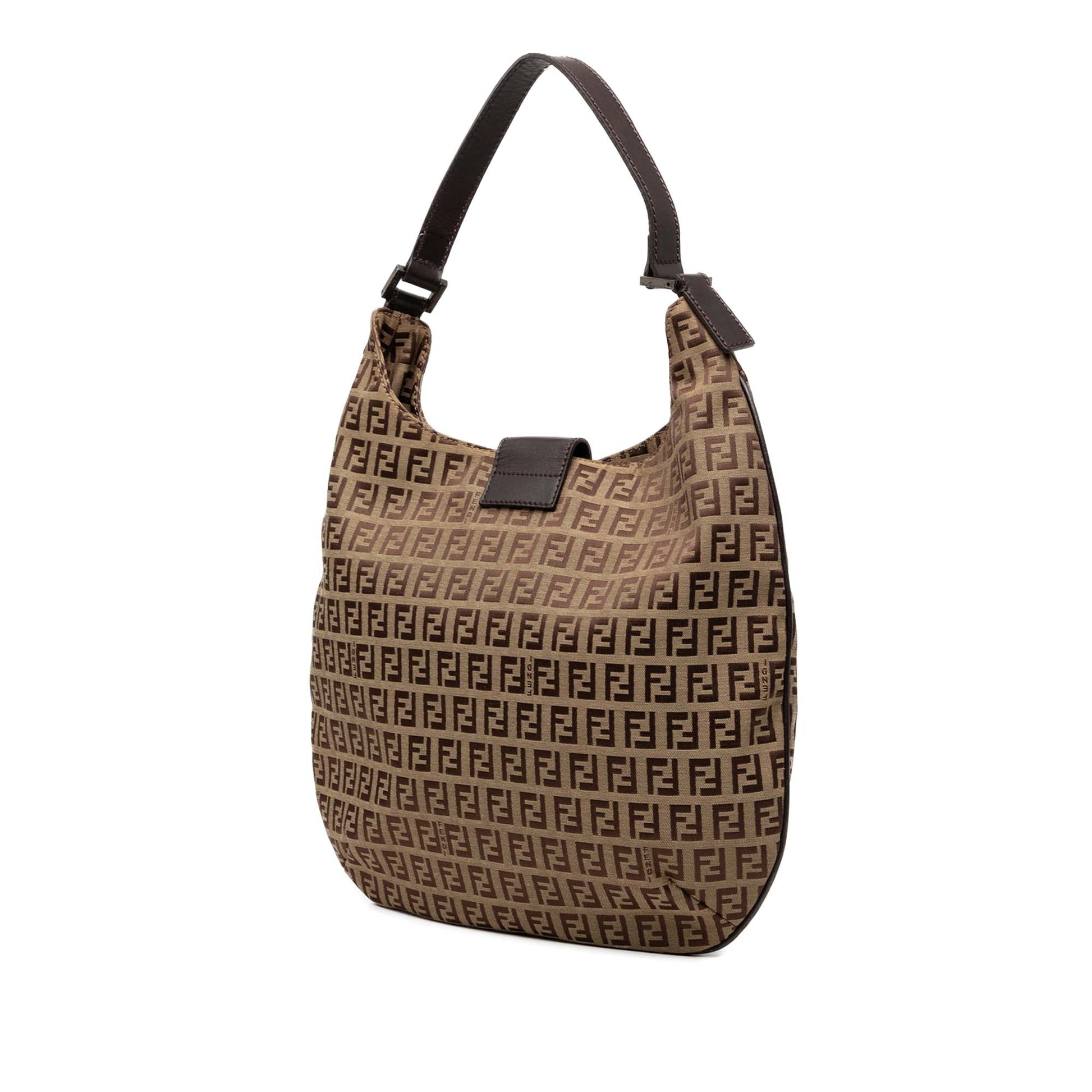 Fendi Zucchino Canvas Shoulder Bag