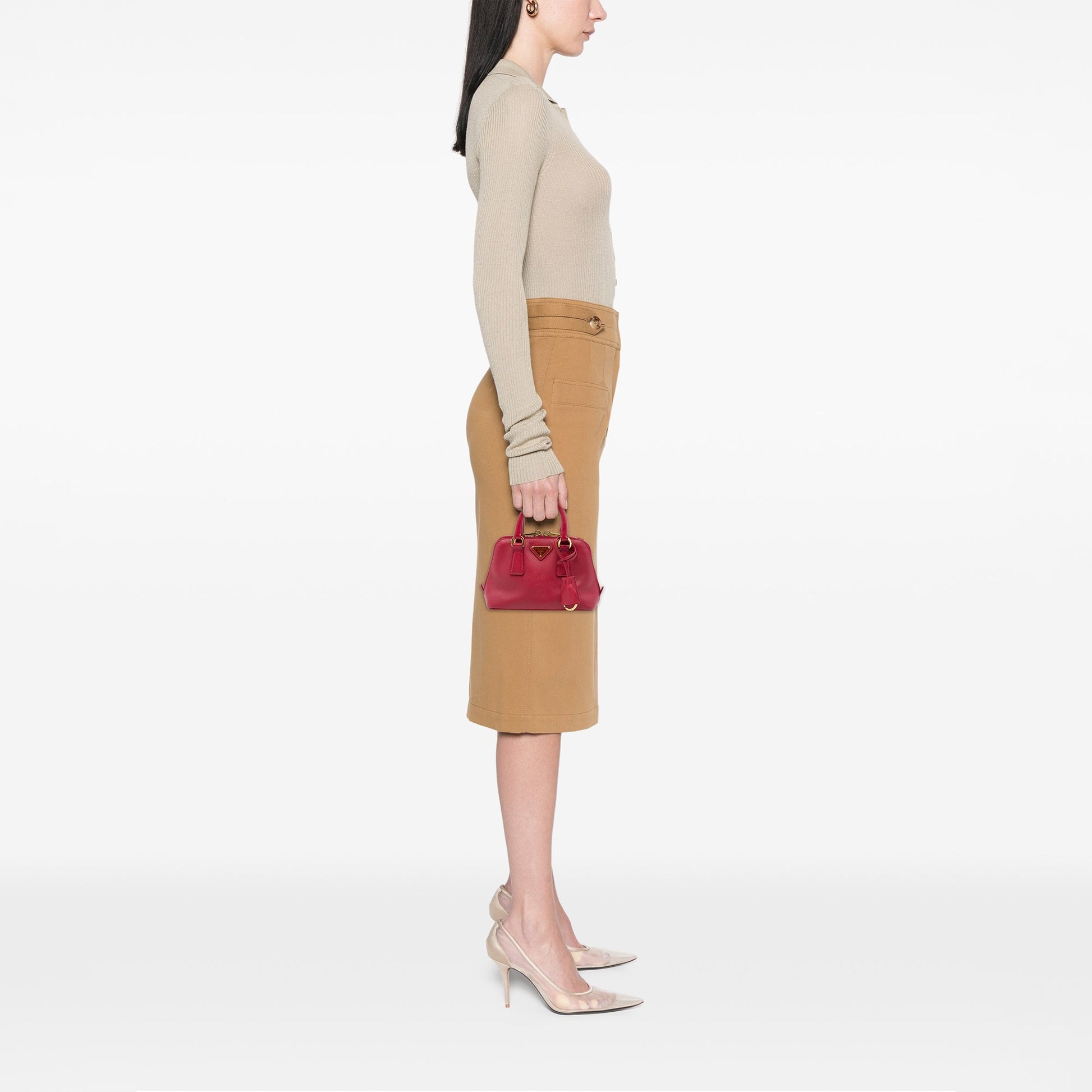 Prada Mini Saffiano Lux Promenade Satchel