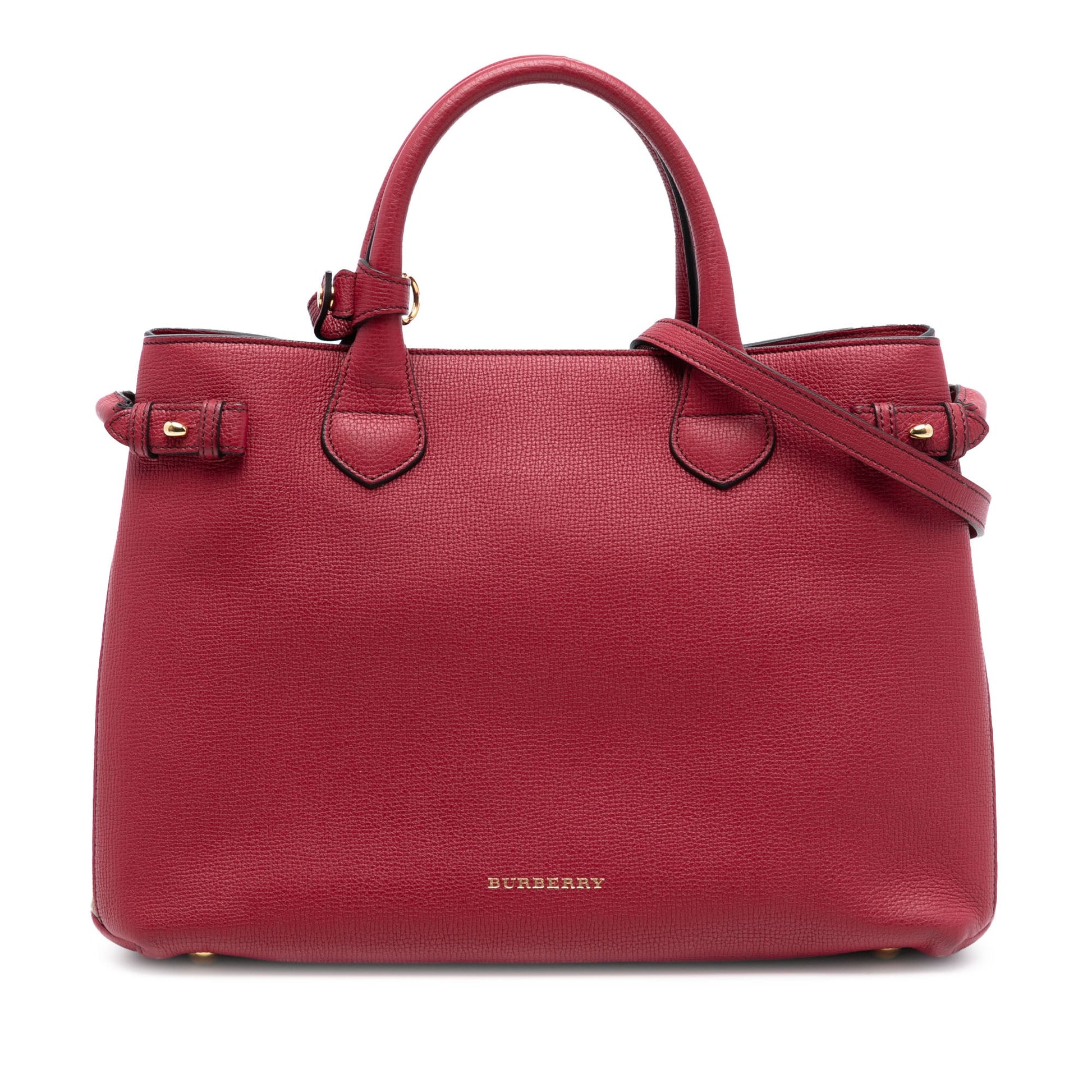 Burberry Medium Leather and House Check Banner Satchel
