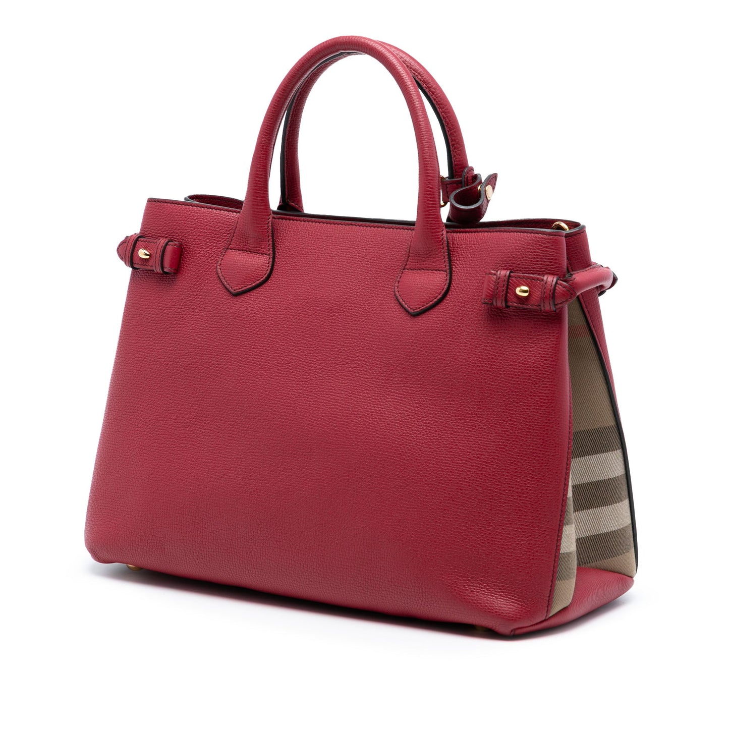 Burberry Medium Leather and House Check Banner Satchel
