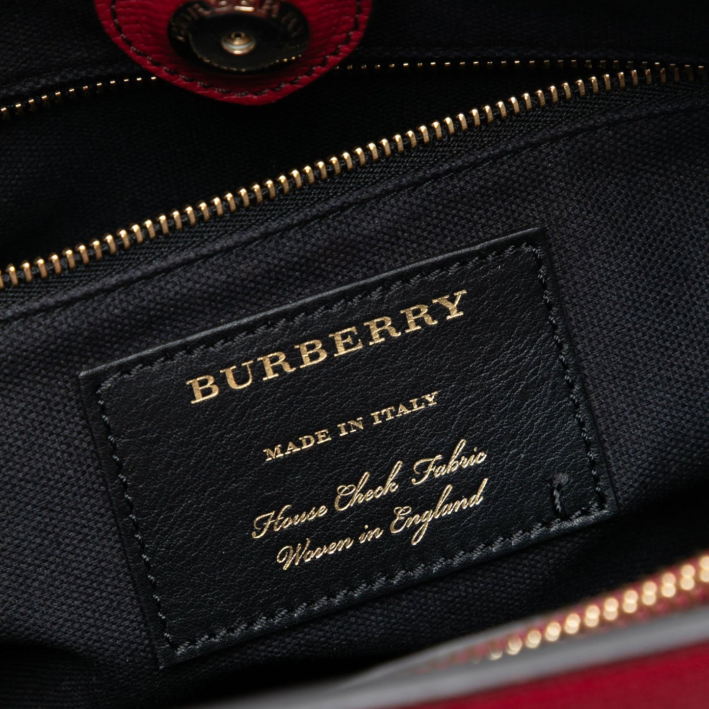 Burberry Medium Leather and House Check Banner Satchel
